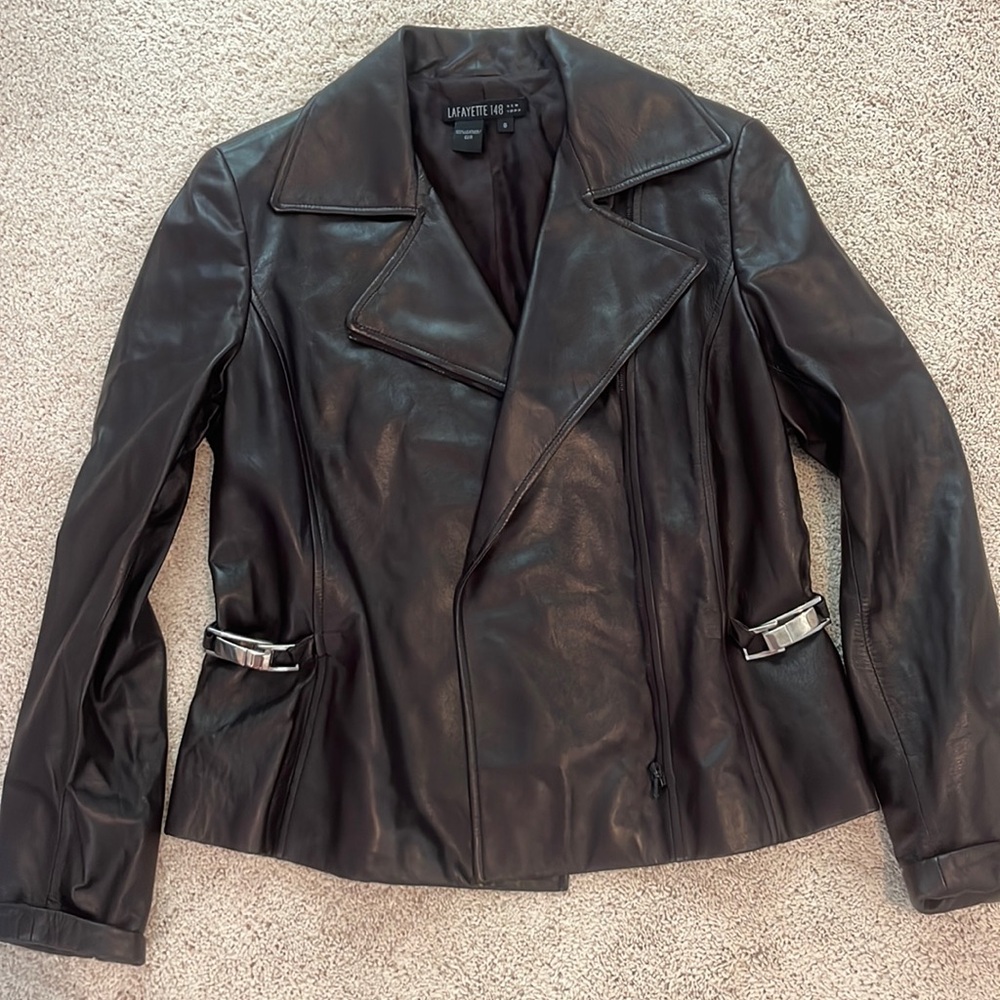 Lafayette 148 NY Leather Jacket